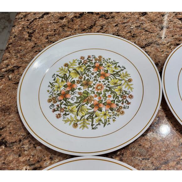 Corelle Indian Summer (Set of 4) 10 1/4" Dinner Plate Autumn Color Flowers - Picture 11 of 14